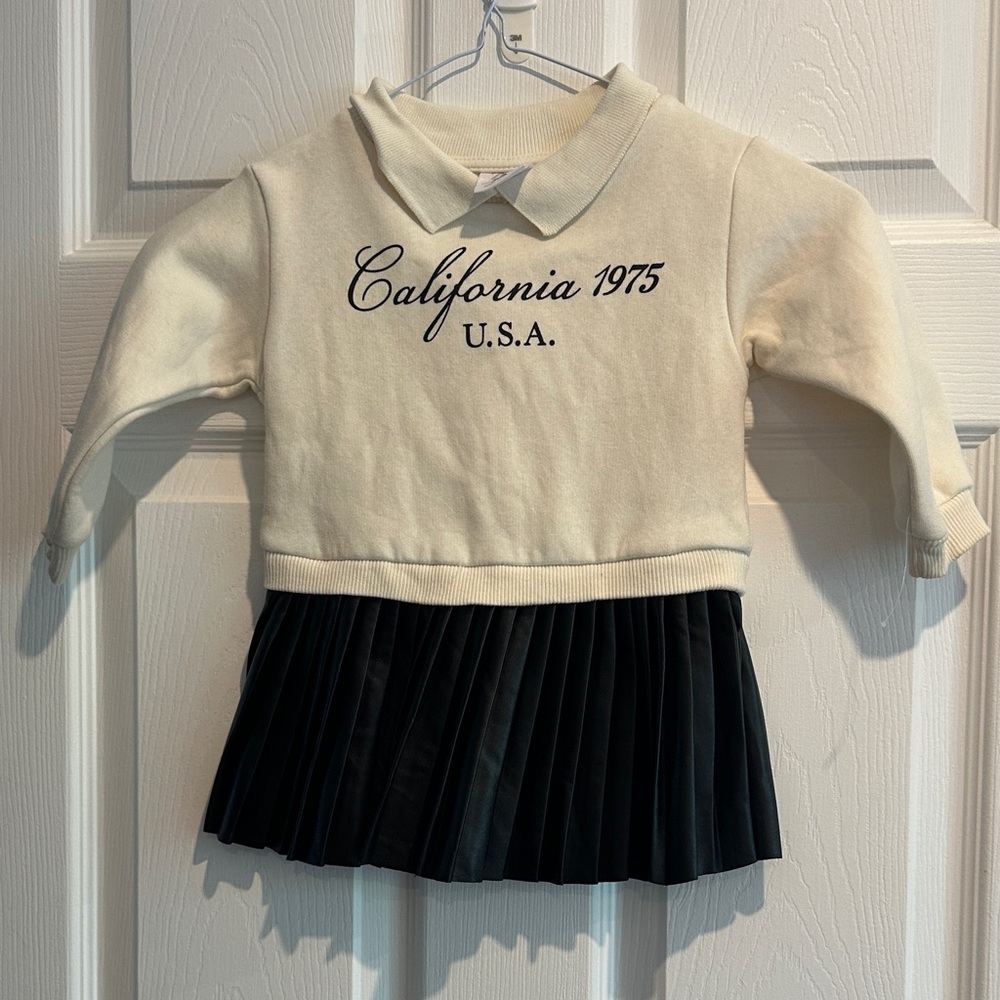 Zara Cream Top with Black Text